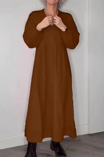 Penelope | V-Neck Linen Dress