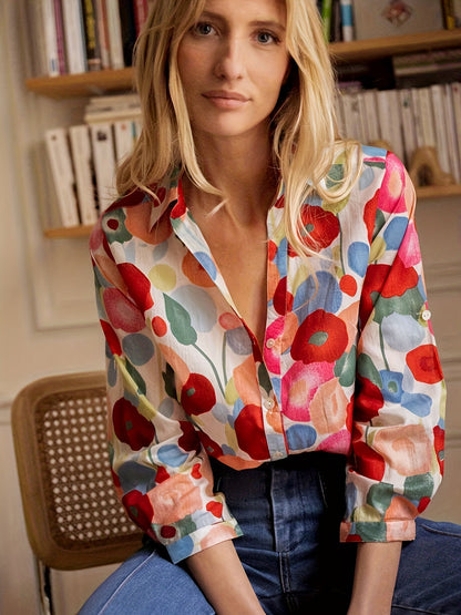Mylene | Colourful Floral Blouse