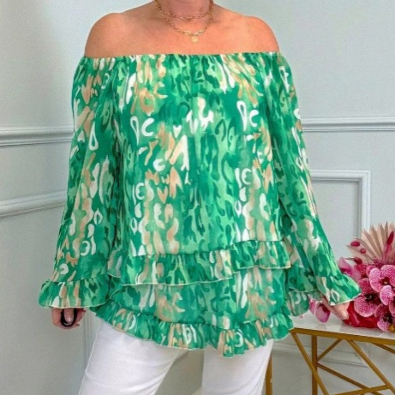 Lucinda | Draped Off-Shoulder Blouse